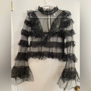 REVOLVE RARE Alice McCall Tokyo
Skies Sheer Tulle Top in Black Size 4